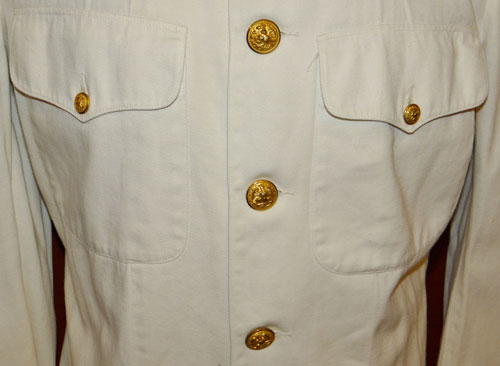 Named WW II White Dress Coat & Trousers for Ensign with Pearl Harbor Submarine Base Tailor Tag