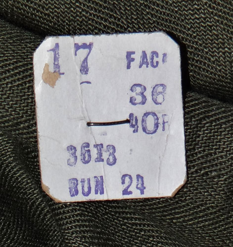 Unused with Cutter Tags WW II Herringbone Cotton Twill Jacket with Gas Flap