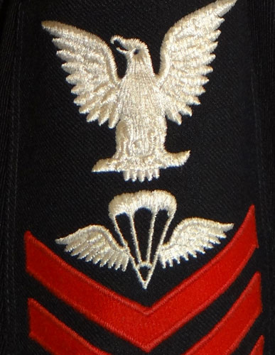 WW II U.S. Navy 1st Class Petty Officers "Parachute Rigger" Dark Blue Jumper