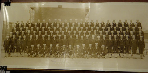 WW II U.S. Navy 3rd Class Petty Officer "Cook" White Jumper with Sailors Cap and Paper Work