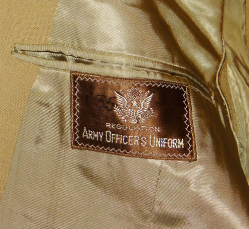 WW II U.S. Army Air Force Major’s Khaki Service Coat with Bullion Insignia