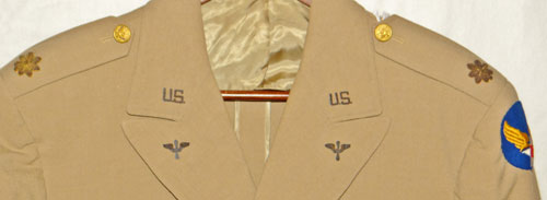 WW II U.S. Army Air Force Major’s Khaki Service Coat with Bullion Insignia