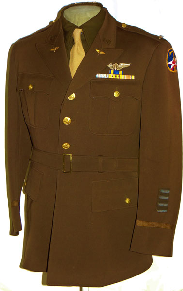 WW II 7th Army Air Force Officer Service Coat with "Bombardier" Wing WW II 7th Army Air Force Officer Service Coat with "Bombardier" Wing