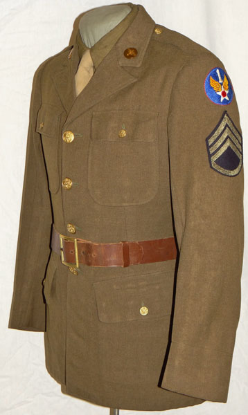 WW II Army Air Force Service Coat with 1st AAF Shoulder Patch WW II Army Air Force Service Coat with 1st AAF Shoulder Patch