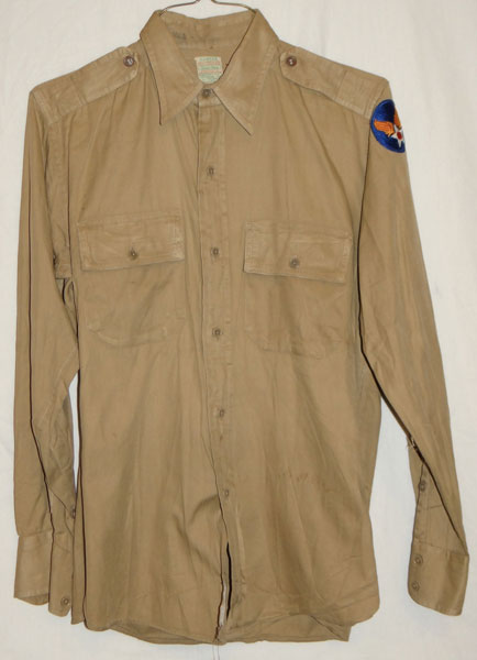 WW II Named Army Air Force Officers Khaki Shirt WW II Named Army Air Force Officers Khaki Shirt