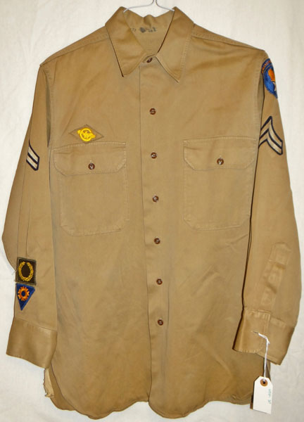 WW II Army Air Force "Training Command" Enlisted Khaki Shirt WW II Army Air Force "Training Command" Enlisted Khaki Shirt