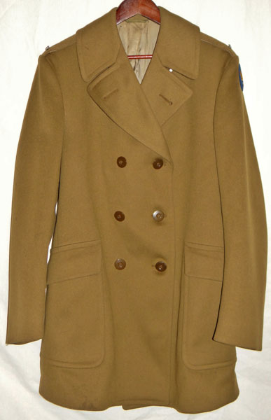 Named WW II Army M-1943 Officers Short Overcoat Named WW II Army M-1943 Officers Short Overcoat