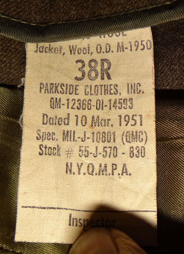 Korean War U.S. Army Ike Jacket & Trousers with Bullion Shoulder Patches