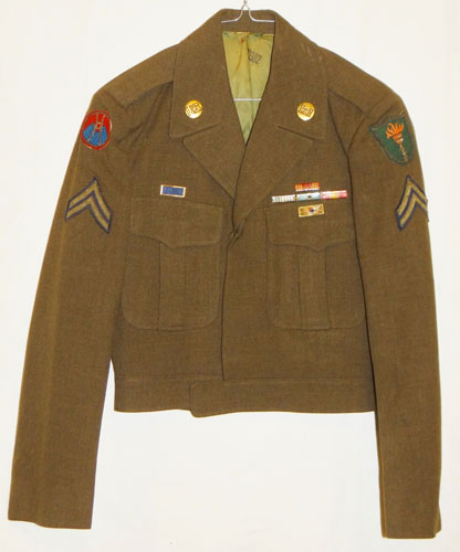 Korean War U.S. Army Ike Jacket & Trousers with Bullion Shoulder Patches