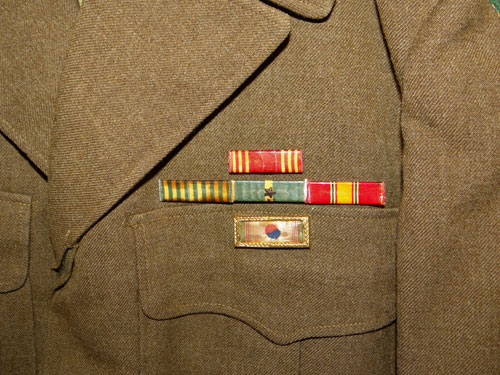 Korean War U.S. Army Ike Jacket & Trousers with Bullion Shoulder Patches