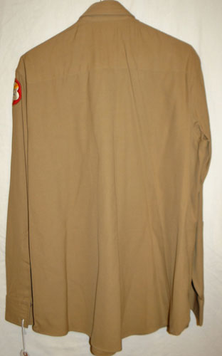 WW II Army Officer Khaki Shirt with "Western Pacific Forces" Patch