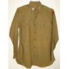 WW II Army Officer OD Wool Shirt with 5th Infantry Patch