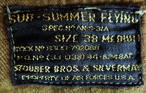 WW II U.S. Army Air Force AN-S-31A Summer Flight Suit