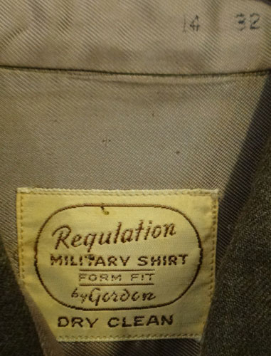 WW II U.S. Army Officer OD Wool Shirt