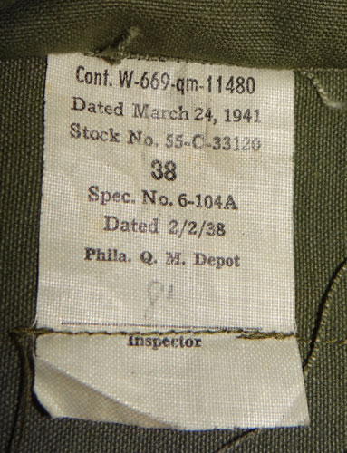 1941 Dated WW II U.S. Army "Mackinaw" Field Coat