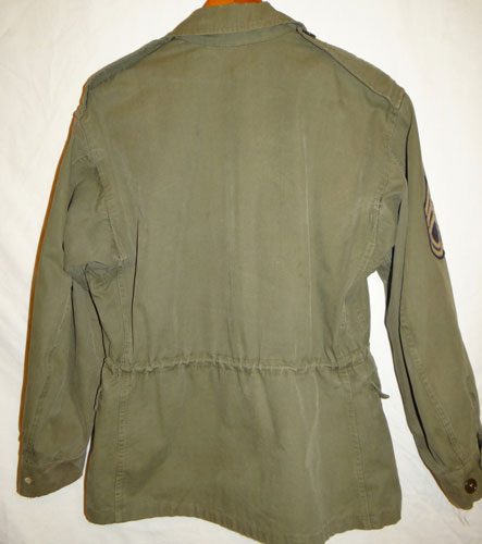 WW II U.S. Army M43 Field Jacket with Tank Destroyer Unit Patch with Sgt. Chevrons