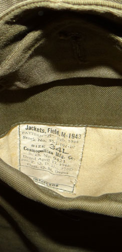 WW II U.S. Army M43 Field Jacket