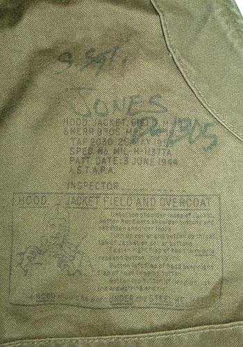 1953 Dated U.S. Army Cloth HOOD for M43 Field Jacket