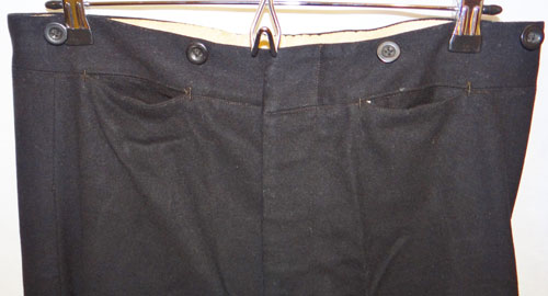 Named 1920's U.S. Navy Dark Blue Wool Trousers