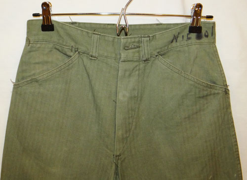 WW II USMC 2nd Pattern HBT Utility Trousers